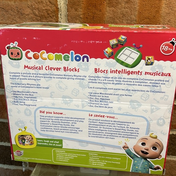 Cocomelon Musical Clever Blocks Set Pre-School Learning Toy Nursery Rhymes - Picture 4 of 4